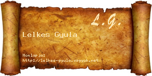 Lelkes Gyula névjegykártya